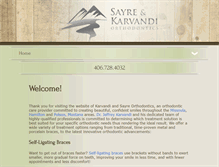 Tablet Screenshot of karvandiandsayreortho.com